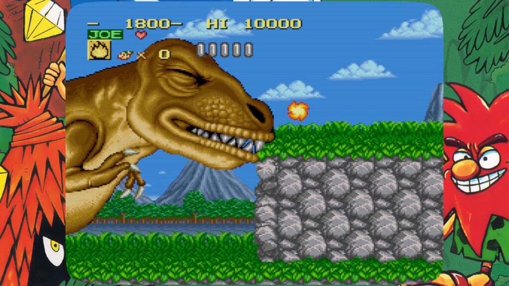  Joe & Mac 1 Boss fight against the T-rex