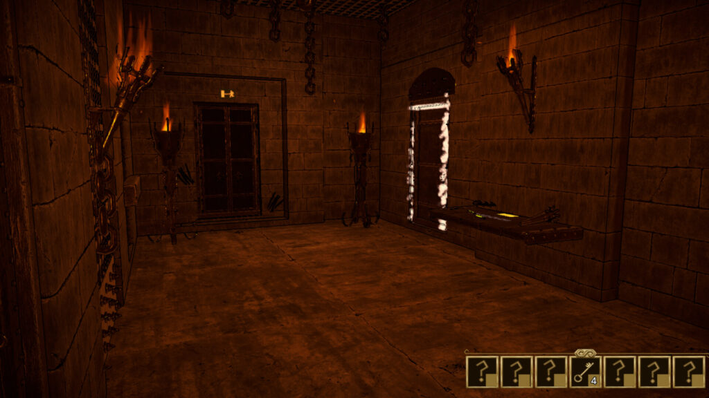 The dungeon is where you wake up every Monday. it is bare brick with many other cells and one door leading out